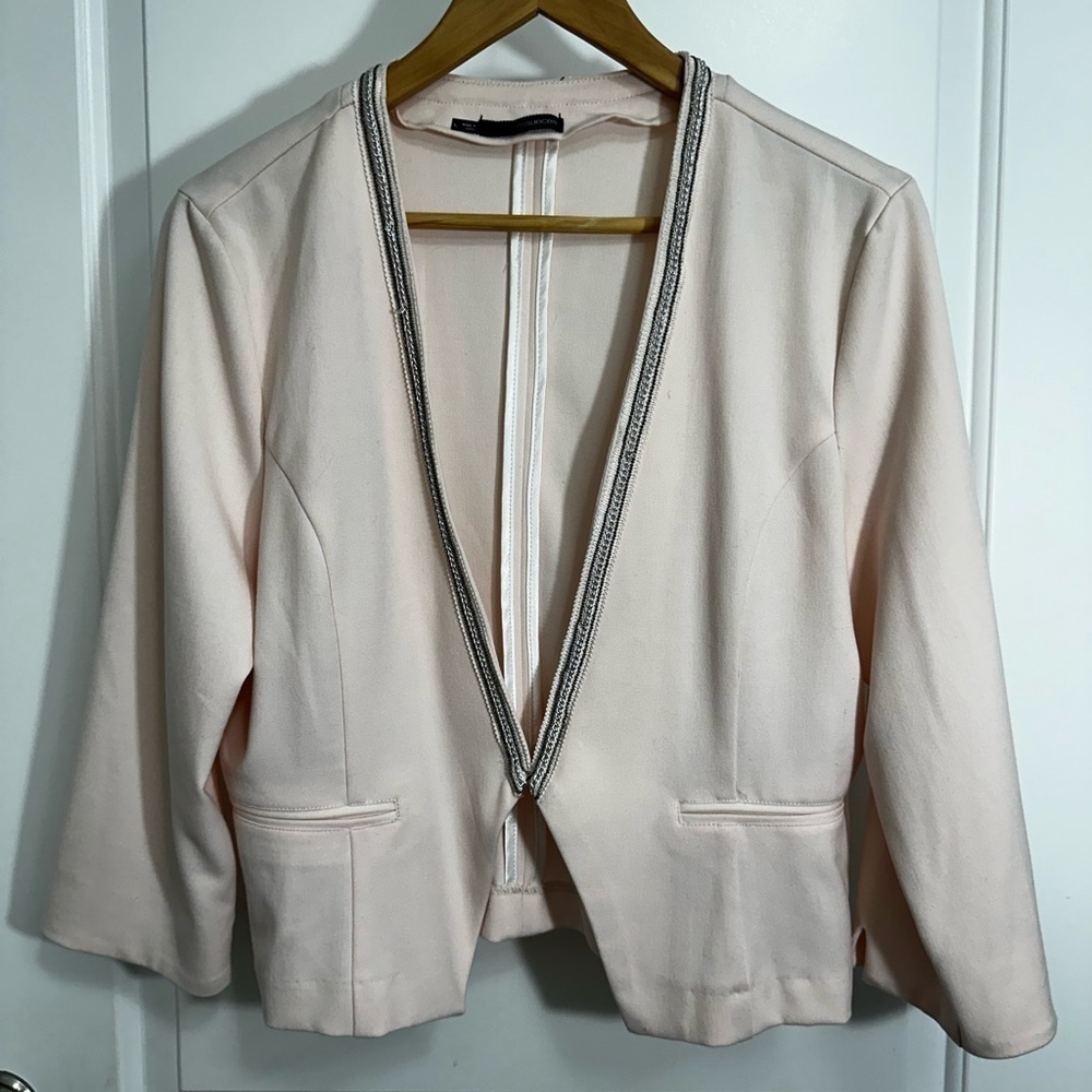 Maurice’s Polyester/Rayon/Spandex Soft Pink Jacket Size Large - Picture 1 of 6
